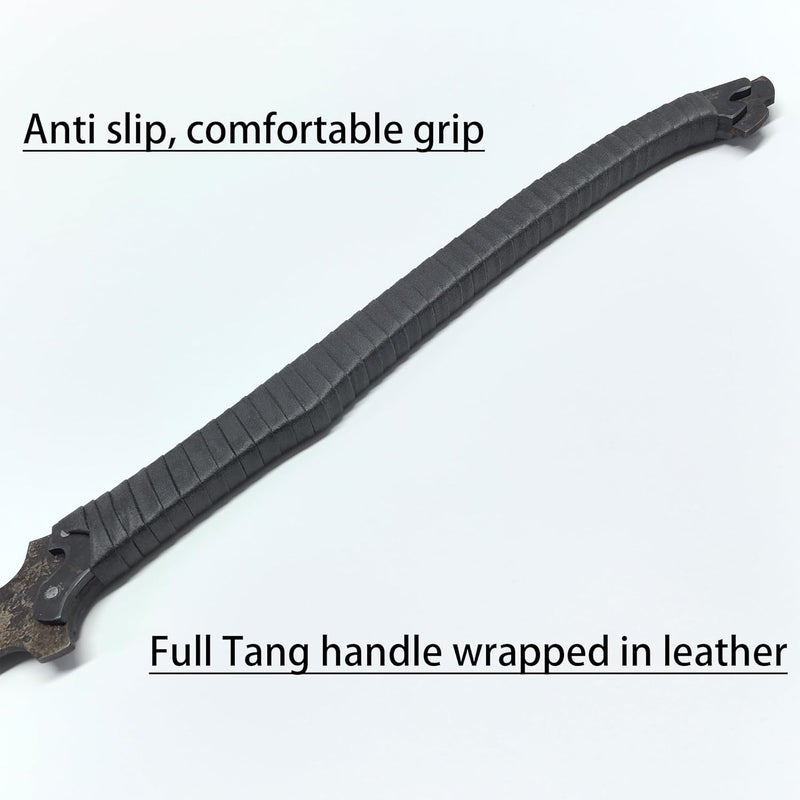 SV Handmade cast Manganese Steel Chopping Blade Sword, Full Tang, Outdoor, Hunting, Camping, Hiking, Survival, with Protective Cover, Multiple Styles to Choose from - Image 4